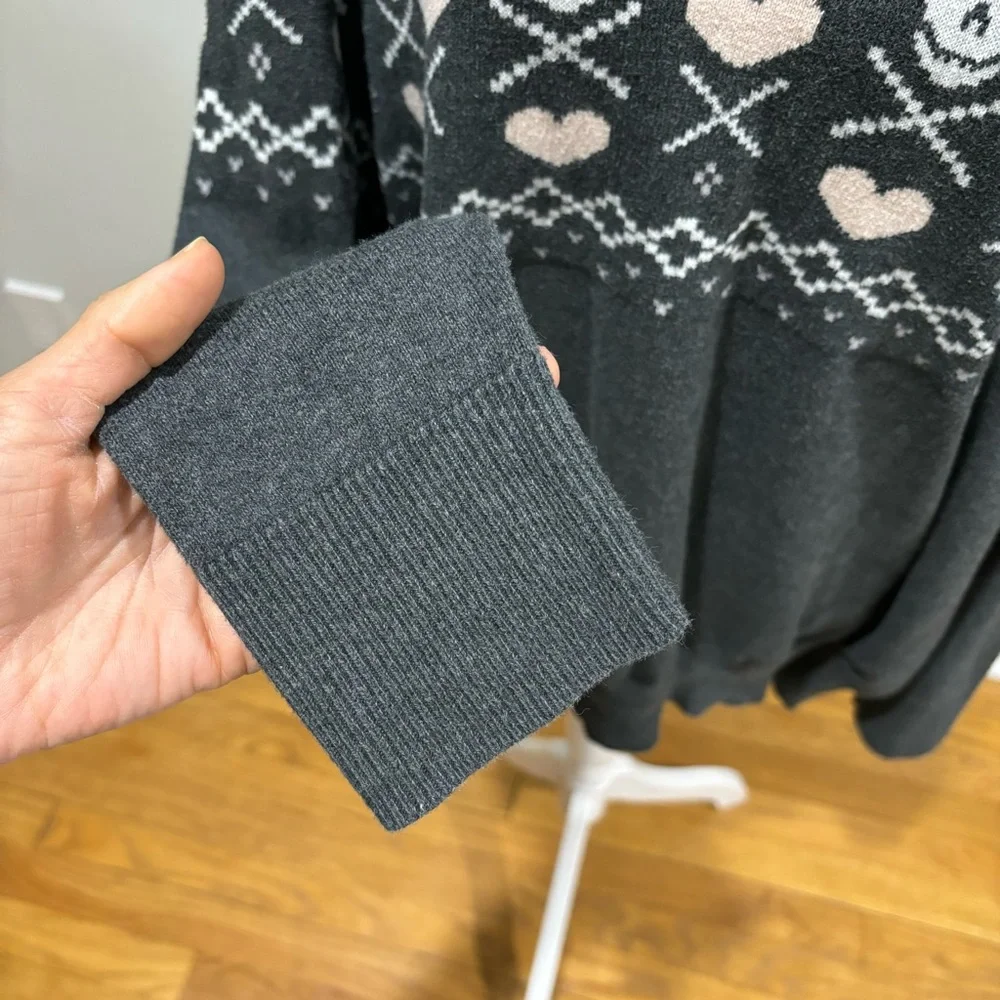 Torrid Skull Fair Isle Crew Neck Sweater Pullover Size 1X Comfy Casual Size 1X - Picture 7 of 14